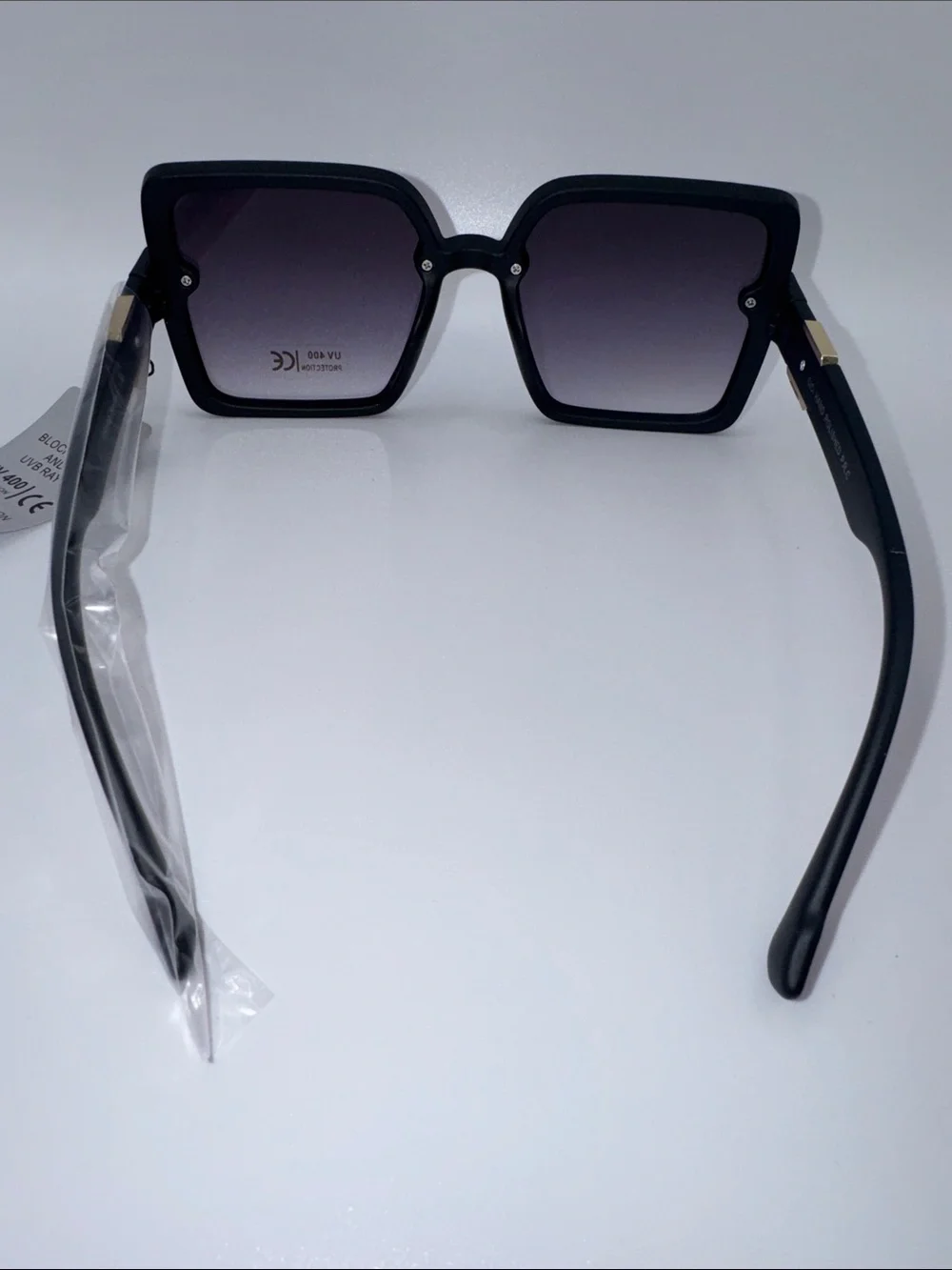 Black Oversized Square Sunglasses - UV Protection